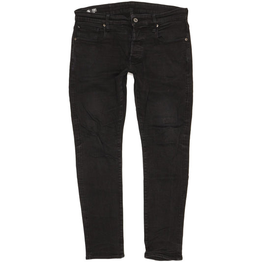G-Star 3301 Men Blue Straight Slim Stretch Jeans W34 L30