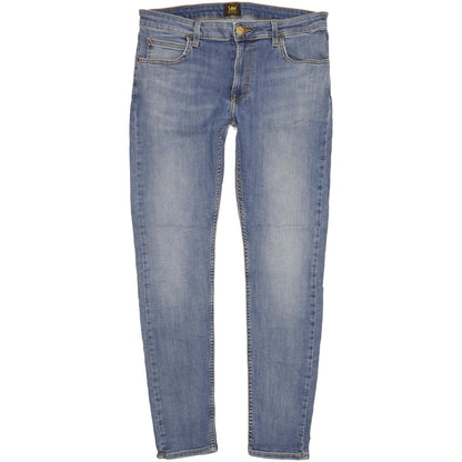 Lee Malone Men Blue Skinny Slim Stretch Jeans W34 L31