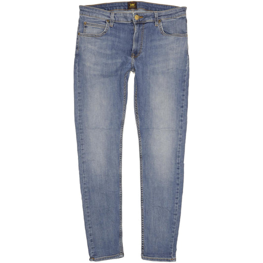 Lee Malone Men Blue Skinny Slim Stretch Jeans W34 L31