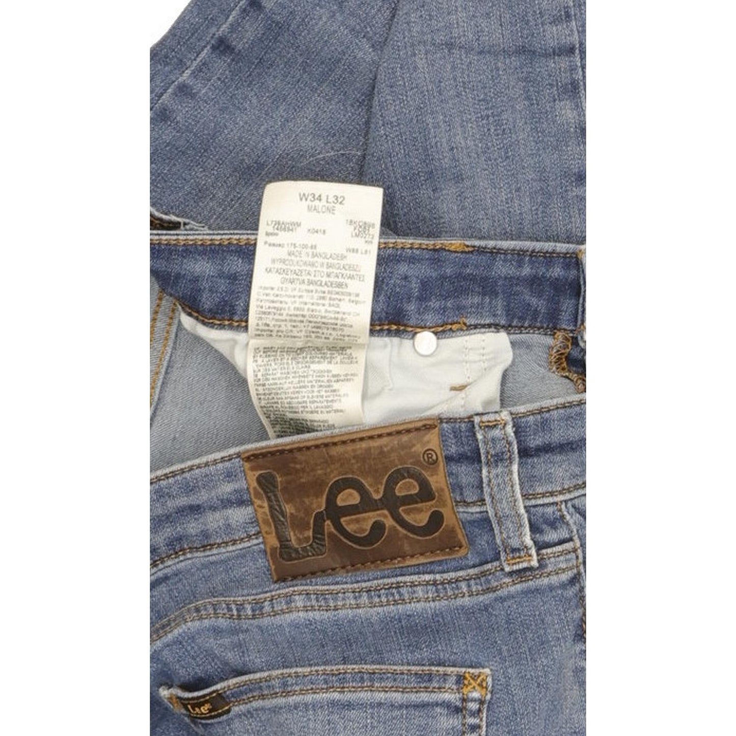 Lee Malone Men Blue Skinny Slim Stretch Jeans W34 L31