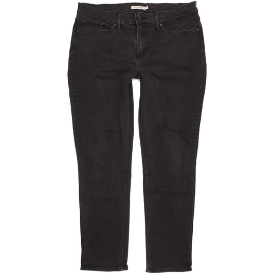 Levi's 312 Shaping Black Straight Slim Stretch Jeans High Waisted W33 L32