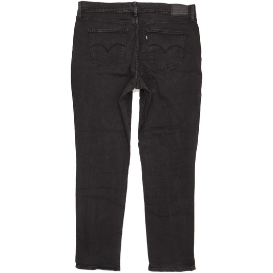 Levi's 312 Shaping Black Straight Slim Stretch Jeans High Waisted W33 L32