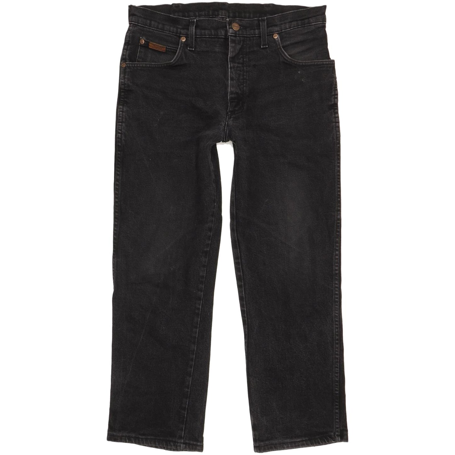 Wrangler Texas Men Black Straight Regular Stretch Jeans W33 L27