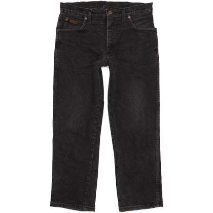 Wrangler Texas Men Black Straight Regular Stretch Jeans W33 L27
