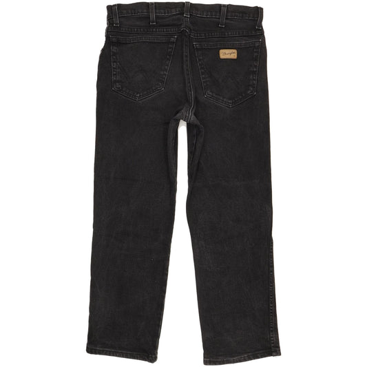 Wrangler Texas Men Black Straight Regular Stretch Jeans W33 L27