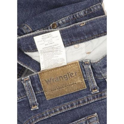 Wrangler Durable Quality Men Blue Straight Regular Stretch Jeans W38 L28