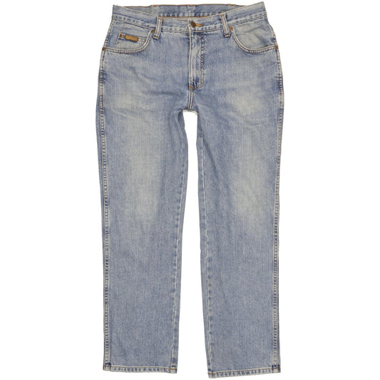 Wrangler Men Blue Straight Regular Stretch Jeans W32 L30