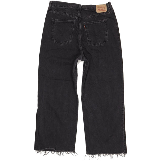 Levi's Men Black Straight Loose Jeans W32 L27