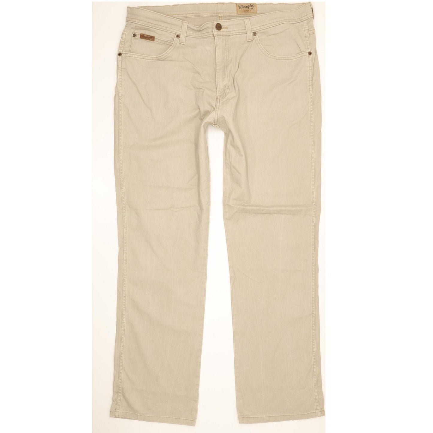 Wrangler Arizona Men Beige Straight Regular Stretch Jeans W38 L32