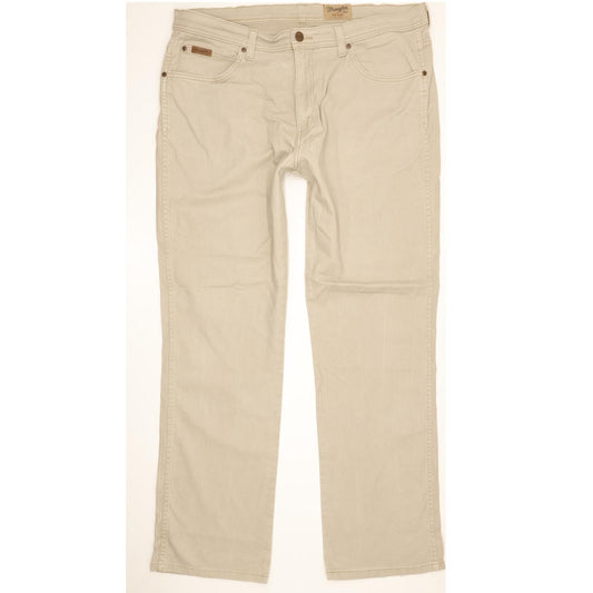 Wrangler Arizona Men Beige Straight Regular Stretch Jeans W38 L32