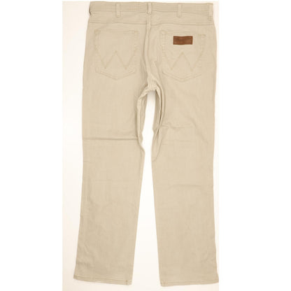 Wrangler Arizona Men Beige Straight Regular Stretch Jeans W38 L32