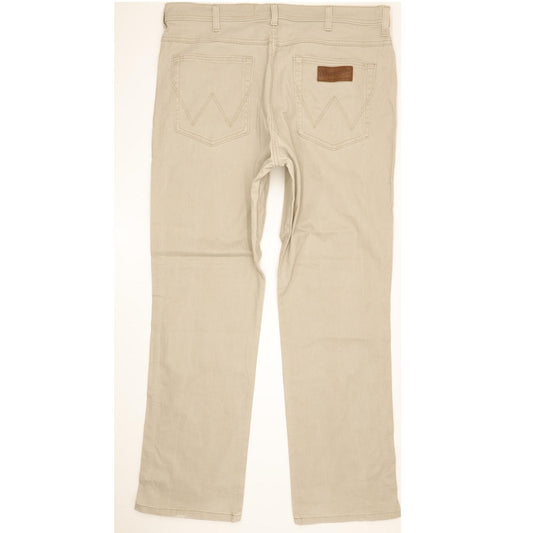 Wrangler Arizona Men Beige Straight Regular Stretch Jeans W38 L32