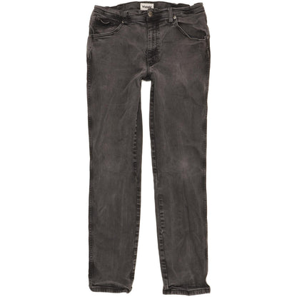 Wrangler Texas Men Black Straight Slim Stretch Jeans W34 L31
