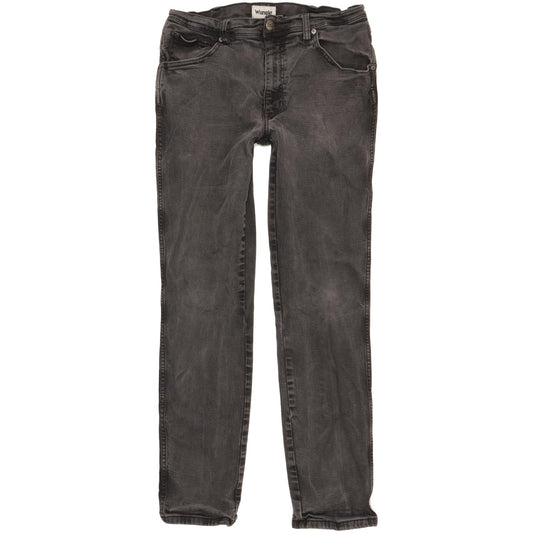 Wrangler Texas Men Black Straight Slim Stretch Jeans W34 L31