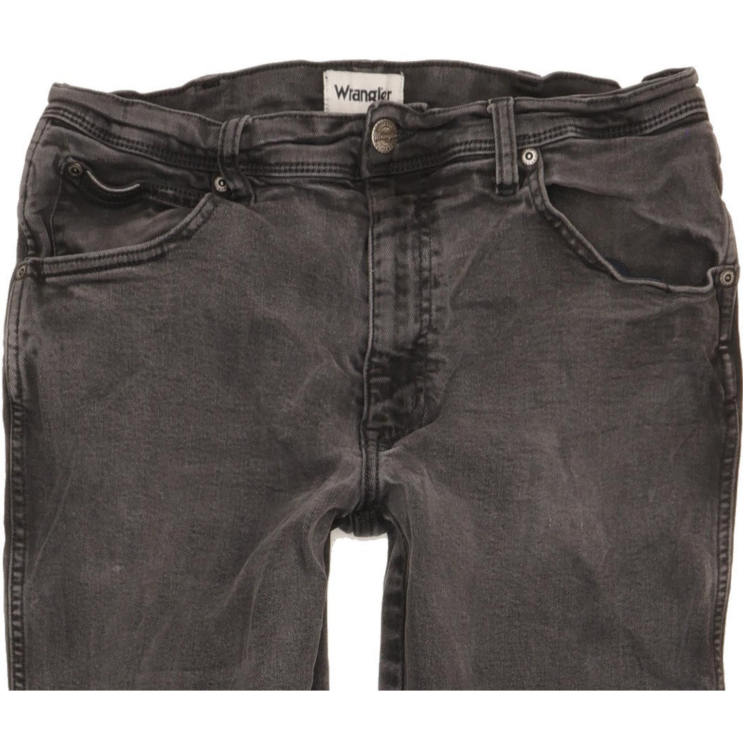 Wrangler Texas Men Black Straight Slim Stretch Jeans W34 L31