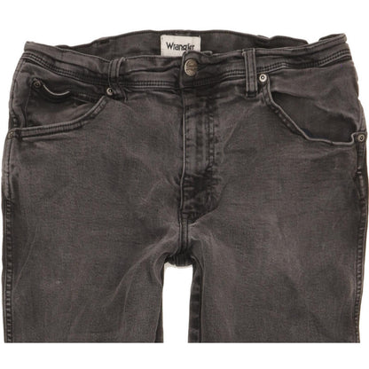 Wrangler Texas Men Black Straight Slim Stretch Jeans W34 L31