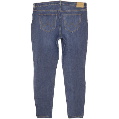Wrangler Blue Skinny Slim Stretch Jeans High Waisted W34 L30