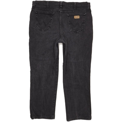 Wrangler Texas Men Black Straight Regular Stretch Jeans W42 L28