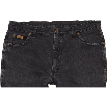Wrangler Texas Men Black Straight Regular Stretch Jeans W42 L28