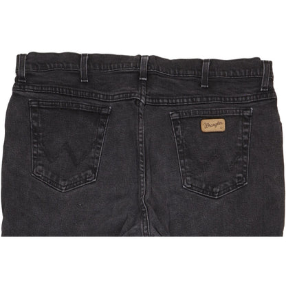 Wrangler Texas Men Black Straight Regular Stretch Jeans W42 L28