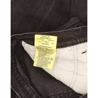 Wrangler Texas Men Black Straight Regular Stretch Jeans W42 L28