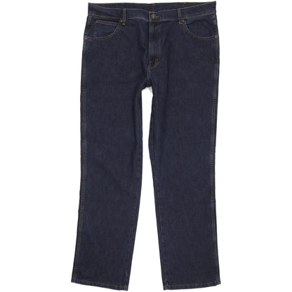 Wrangler Durable Quality Men Blue Straight Regular Stretch Jeans W40 L32