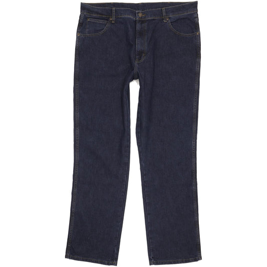 Wrangler Durable Quality Men Blue Straight Regular Stretch Jeans W40 L32