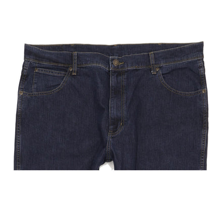 Wrangler Durable Quality Men Blue Straight Regular Stretch Jeans W40 L32