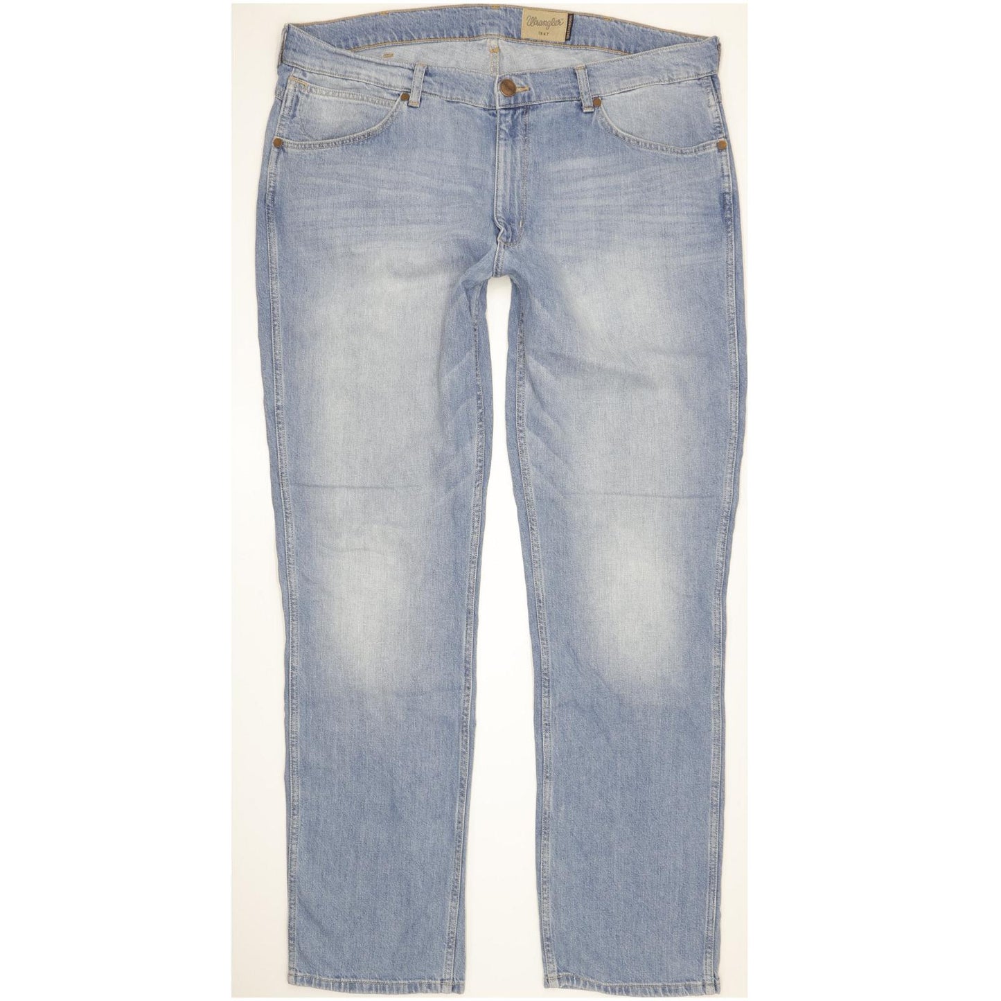 Wrangler Greensboro Men Blue Straight Regular Stretch Jeans W39 L35