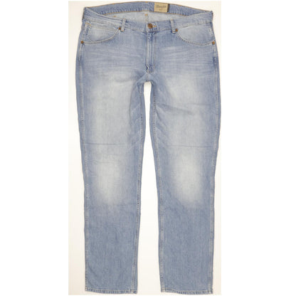 Wrangler Greensboro Men Blue Straight Regular Stretch Jeans W39 L35
