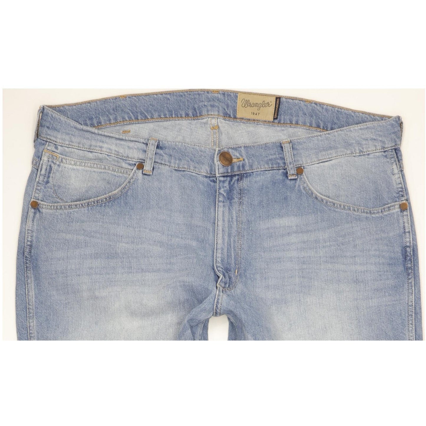 Wrangler Greensboro Men Blue Straight Regular Stretch Jeans W39 L35