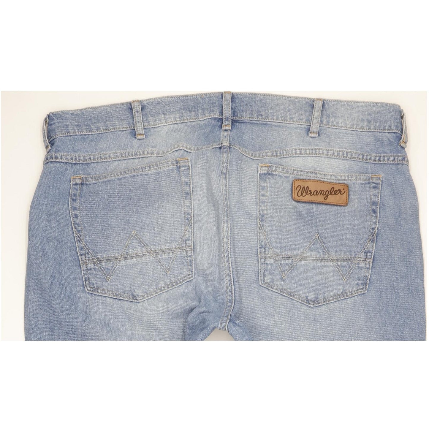 Wrangler Greensboro Men Blue Straight Regular Stretch Jeans W39 L35