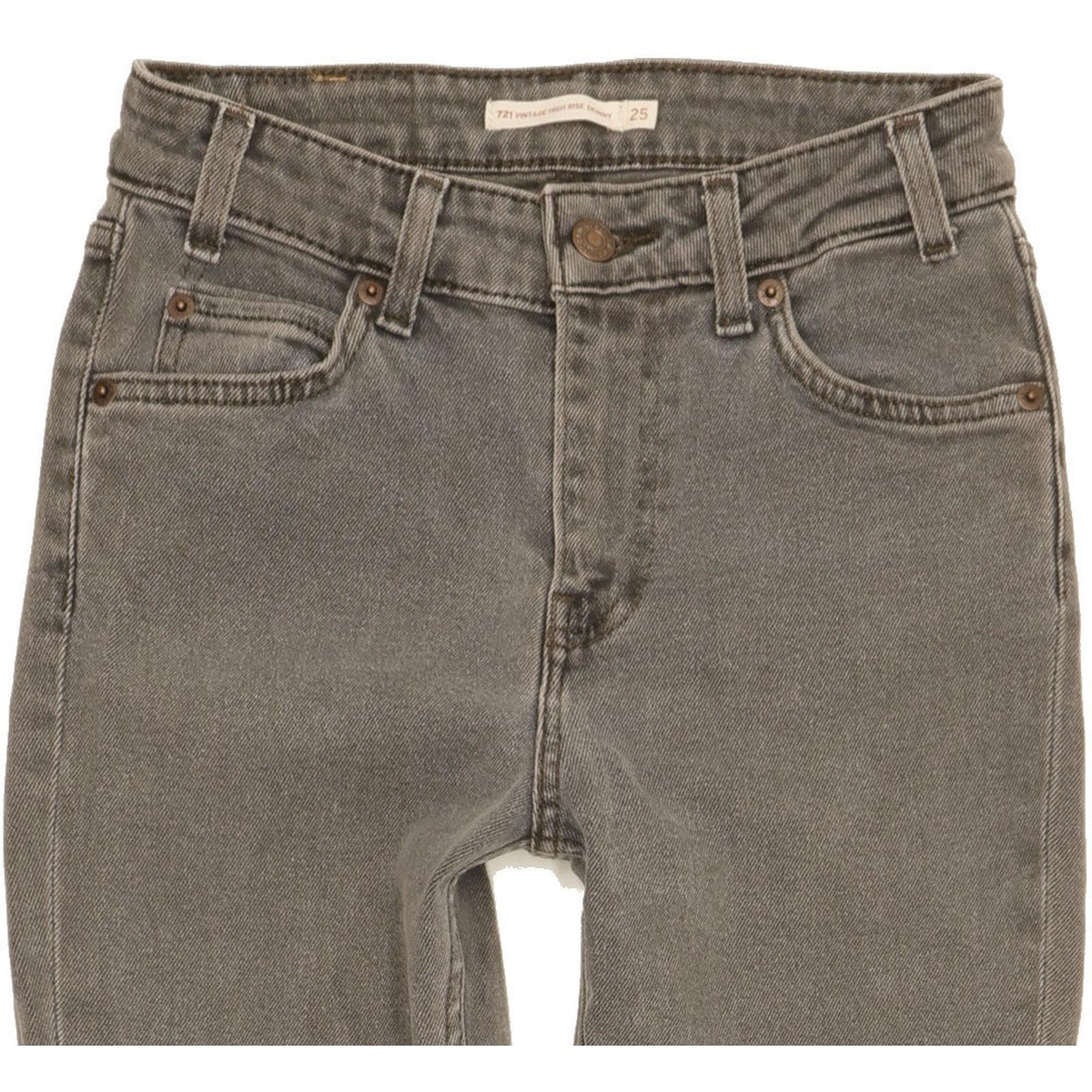 Levi's 721 Vintage Women Grey Skinny Slim Jeans W25 L27