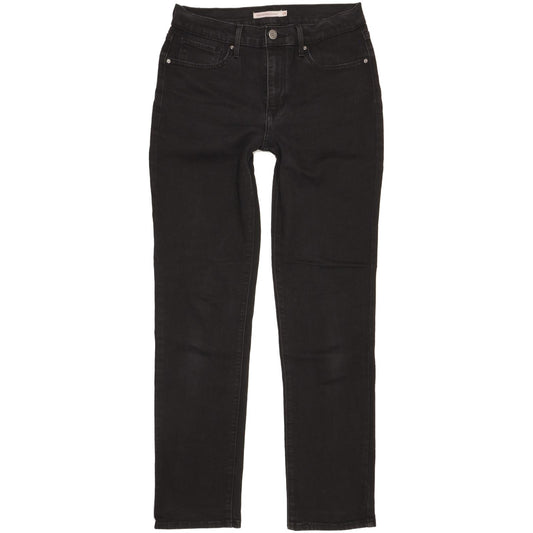 Levi's 724 Women Black Straight Slim Stretch Jeans W29 L31