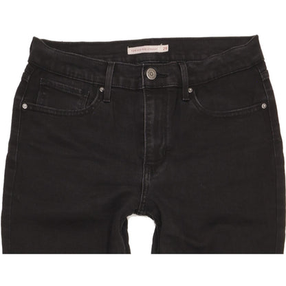 Levi's 724 Women Black Straight Slim Stretch Jeans W29 L31