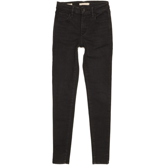 Levi's 720 Women Black Skinny Slim Stretch Jeans W25 L30