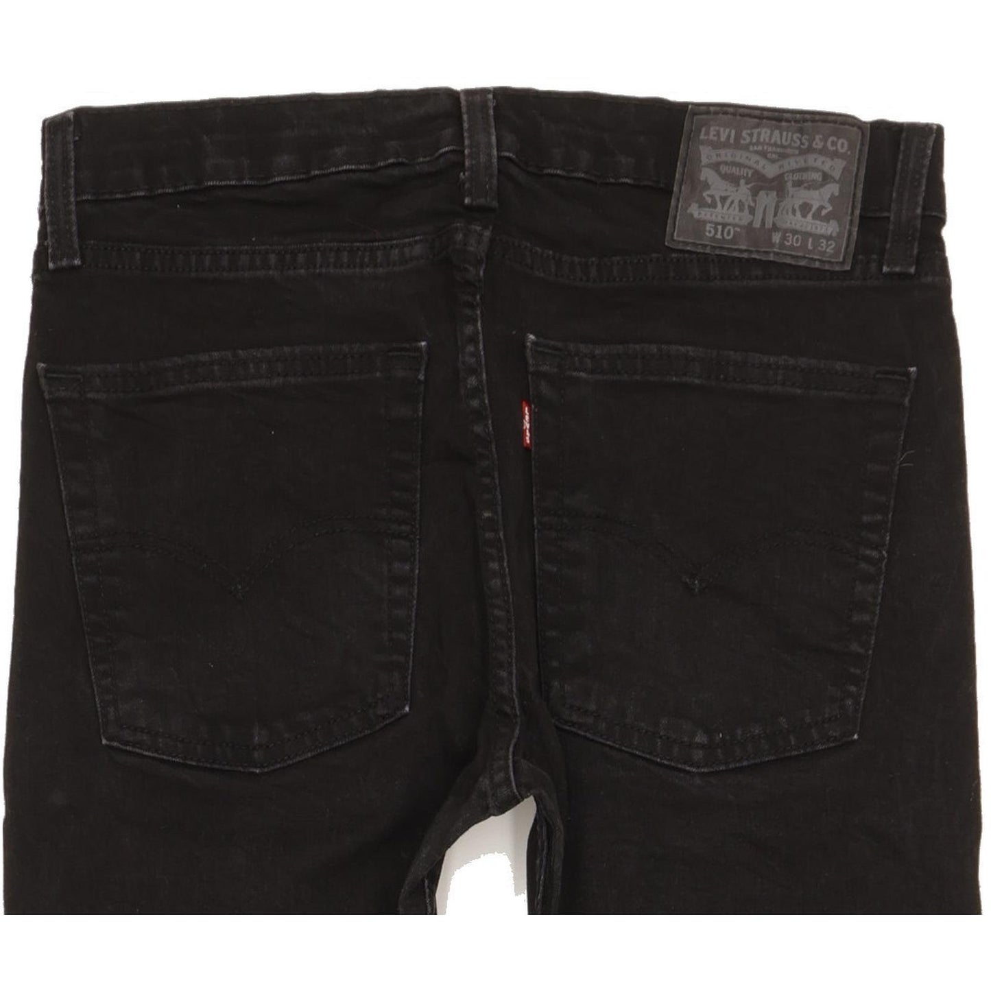 Levi's 510 Men Black Skinny Slim Stretch Jeans W30 L31