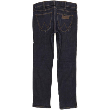 Wrangler Greensboro Men Blue Straight Regular Stretch Jeans W33 L30