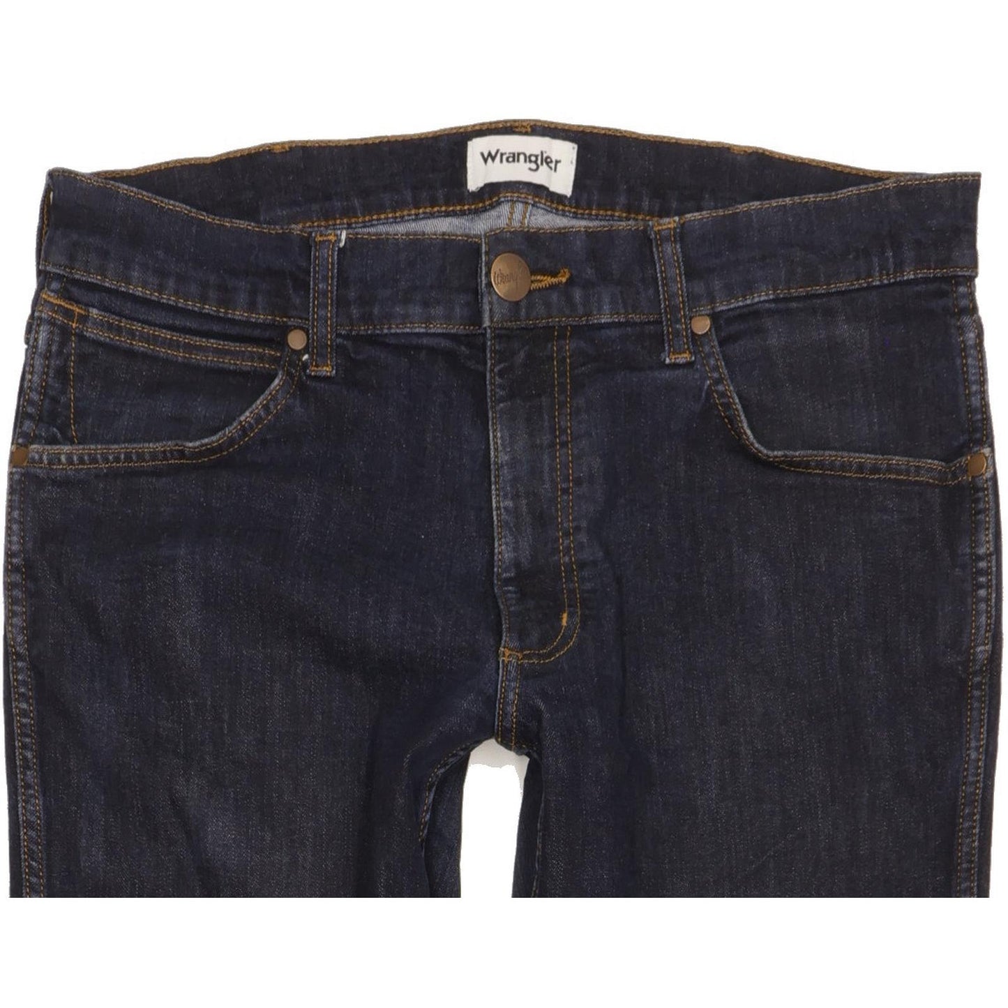 Wrangler Greensboro Men Blue Straight Regular Stretch Jeans W33 L30