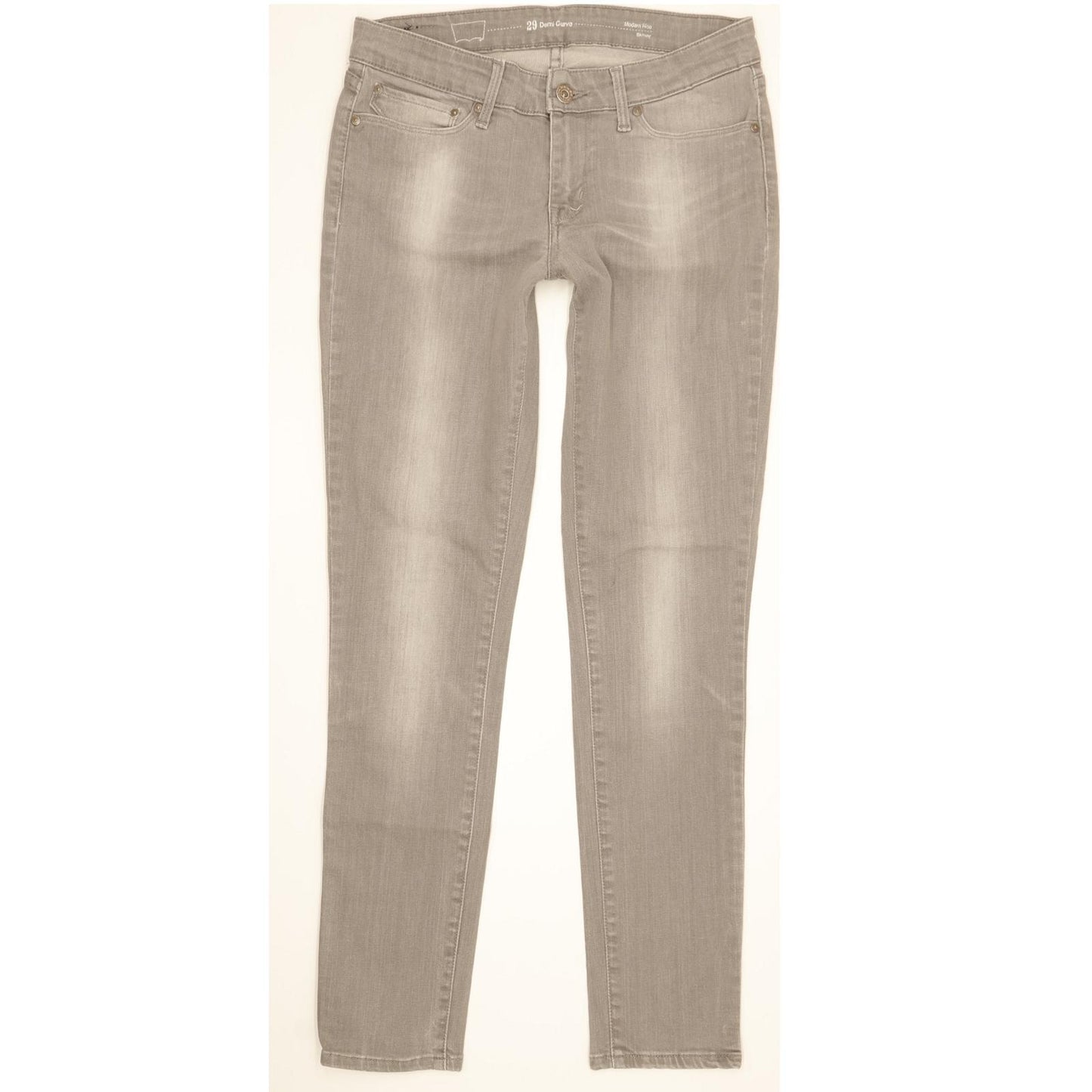 Levi's Demi Curve Women Grey Skinny Slim Stretch Jeans W29 L30