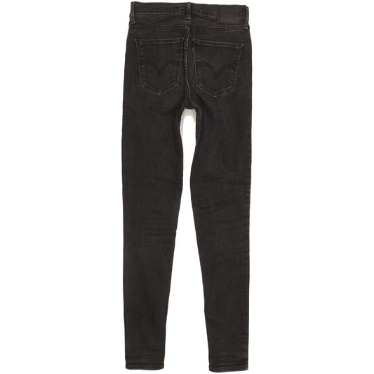 Levi's Mile Black Skinny Slim Stretch Jeans High Waisted W28 L32