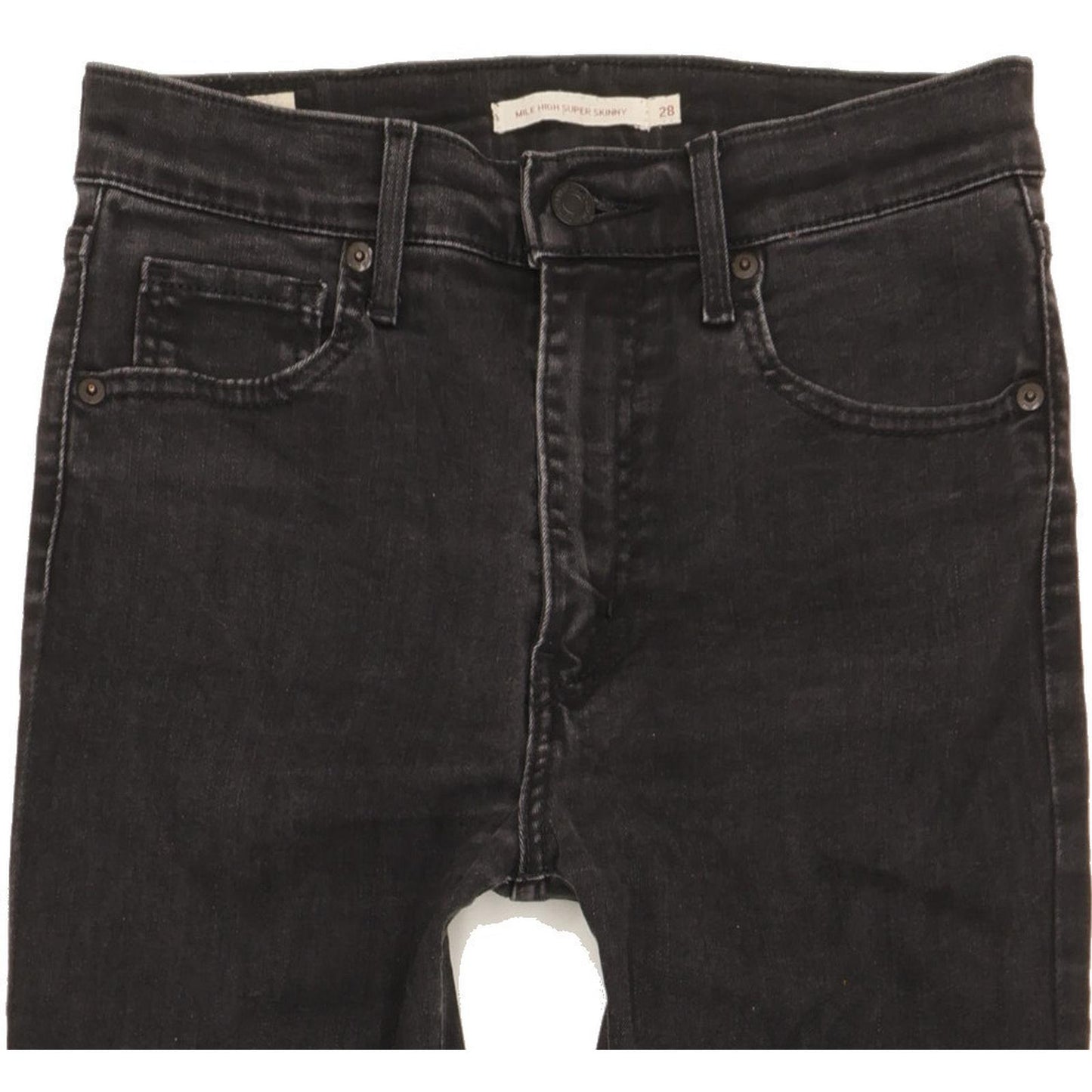 Levi's Mile Black Skinny Slim Stretch Jeans High Waisted W28 L32