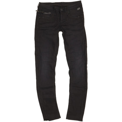 G-Star New Ocean Women Black Skinny Slim Stretch Jeans W27 L32