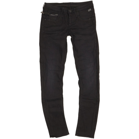 G-Star New Ocean Women Black Skinny Slim Stretch Jeans W27 L32