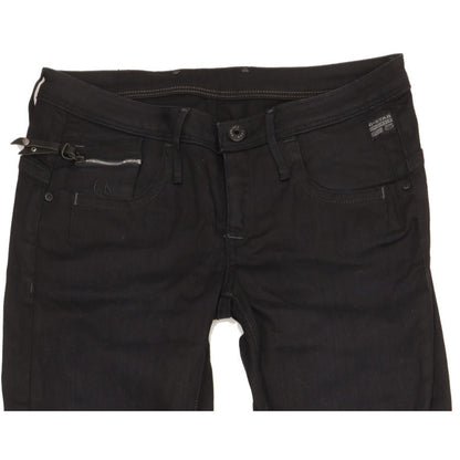 G-Star New Ocean Women Black Skinny Slim Stretch Jeans W27 L32