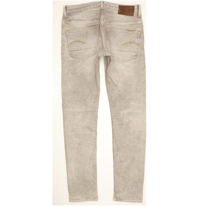G-Star 3301 Men Grey Straight Slim Stretch Jeans W33 L33