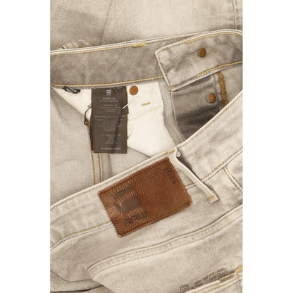 G-Star 3301 Men Grey Straight Slim Stretch Jeans W33 L33