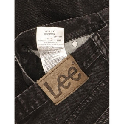 Lee Brooklyn Men Black Straight Regular Jeans W34 L31