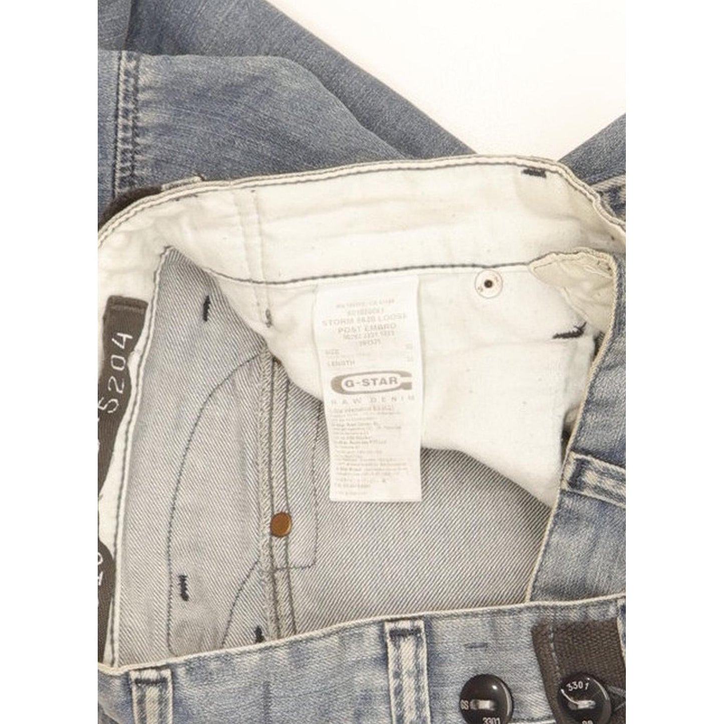 G-Star Storm 5620 Men Blue Straight Loose Jeans W32 L32