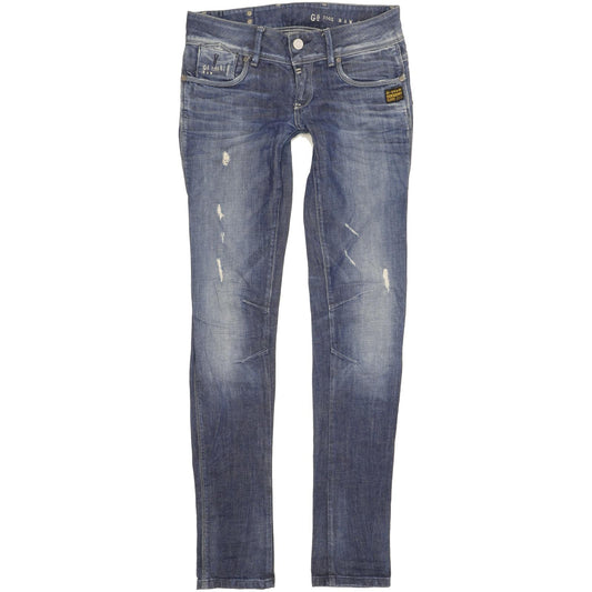 G-Star Fender Women Blue Skinny Slim Stretch Jeans W27 L34